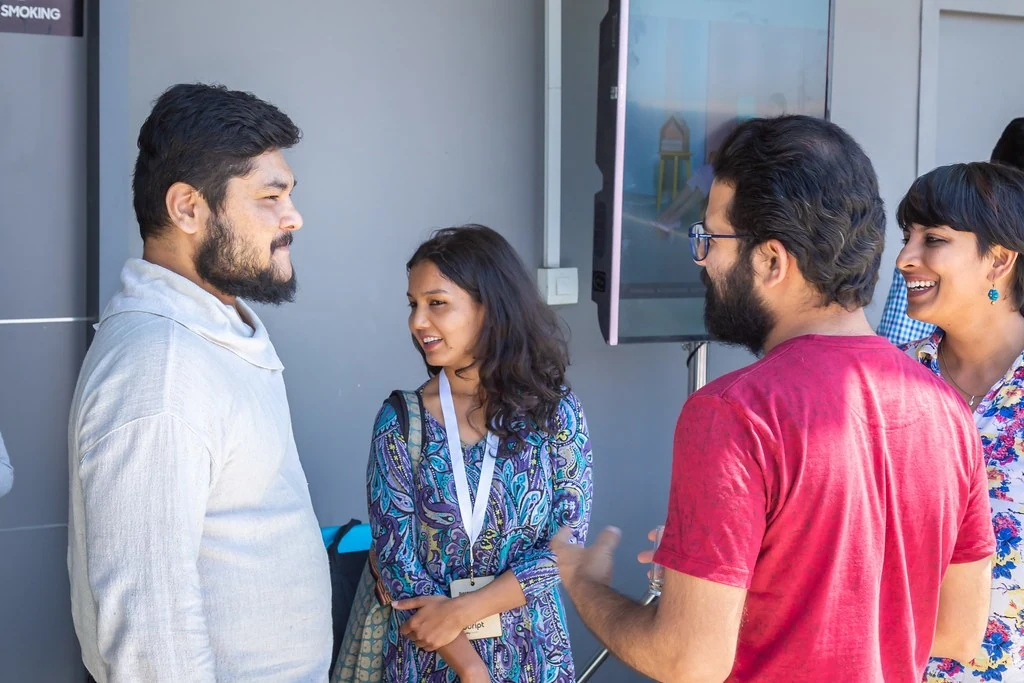 Participants meeting inside the venue at Nudge.