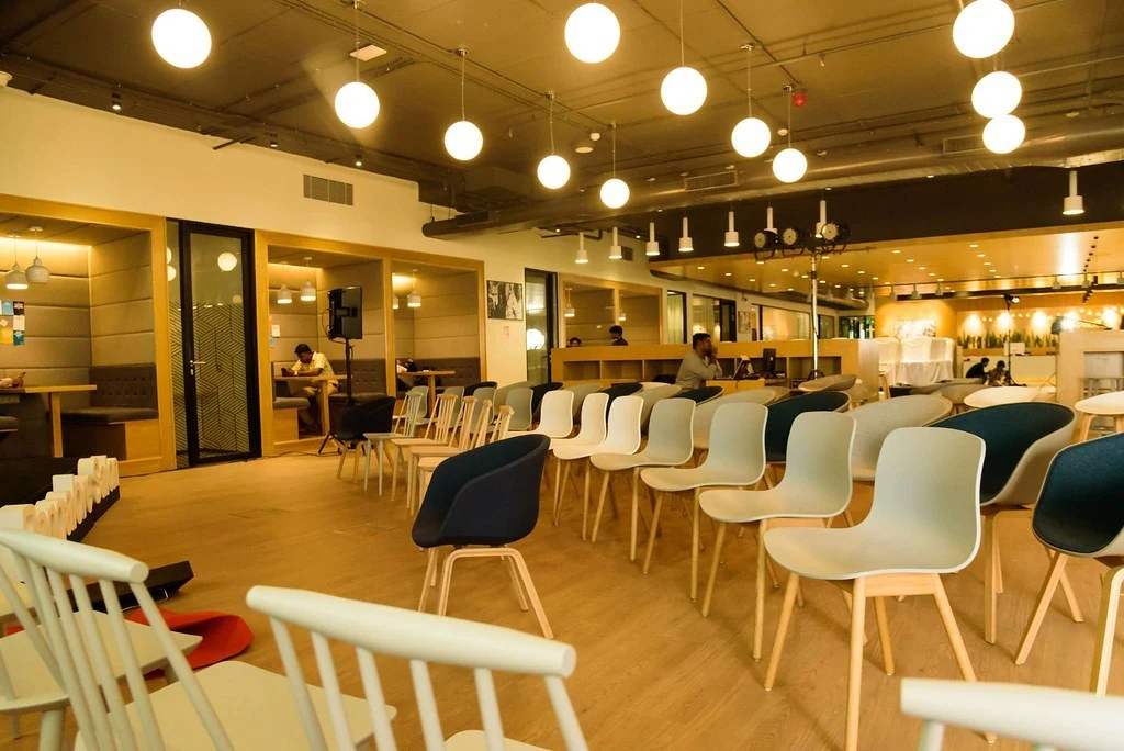 Chairs arranged for the gathering at Purpose & Progress.