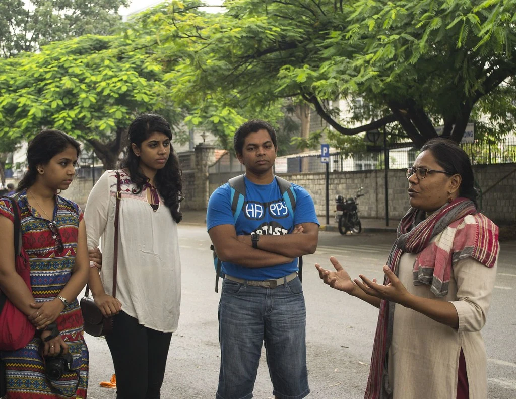 An outdoor group conversation during the 2015 Unconference.